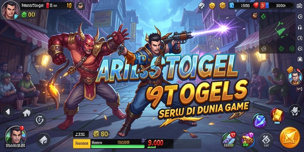 Screenshot gameplay ARIESTOGEL menunjukkan aksi pertarungan yang intens.