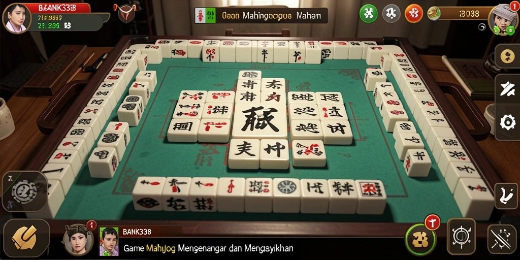 Tampilan gameplay BANK338 yang menarik dalam permainan Mahjong.