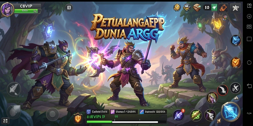 Tangkapan layar C8VIP menampilkan aksi mendebarkan dalam pertempuran ARPG.