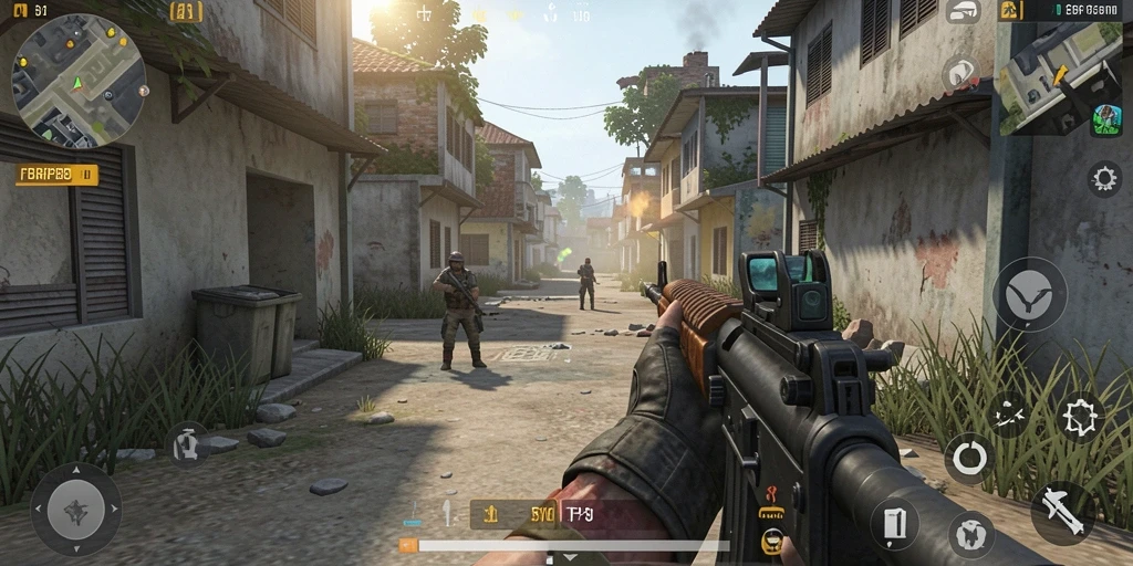 Tangkapan layar FBRP88 menampilkan gameplay intens dan aksi tembak-menembak.