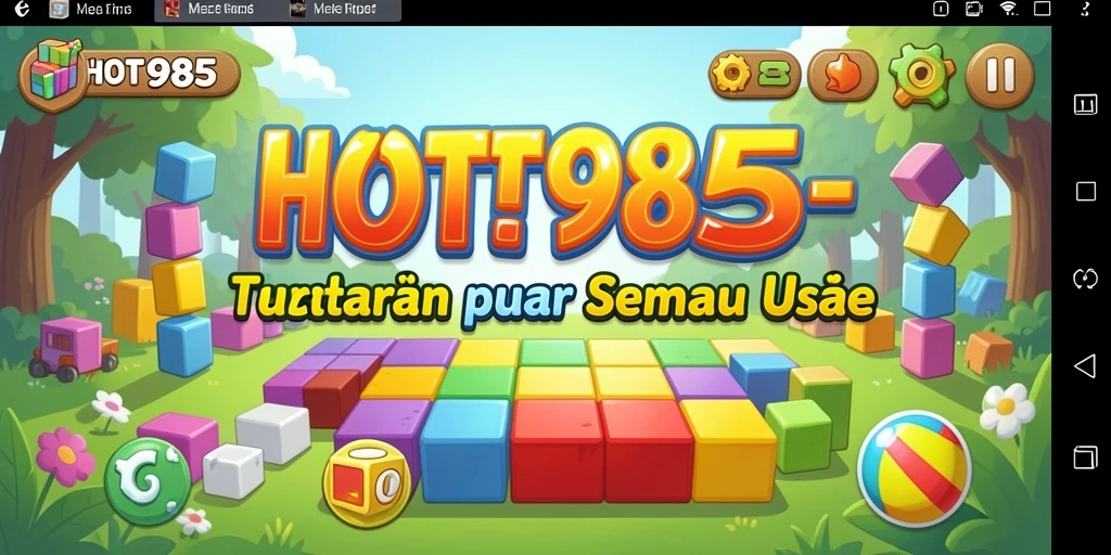 Screenshot utama HOT985 menampilkan serunya gameplay Puzzle yang menantang.