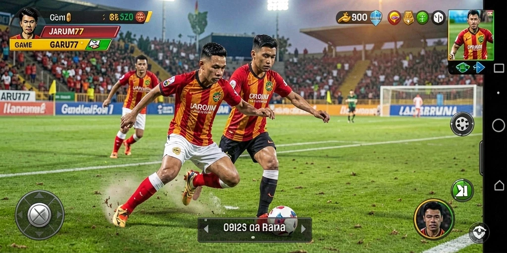 Gameplay seru dengan aksinya yang mendebarkan dalam JARUM77.