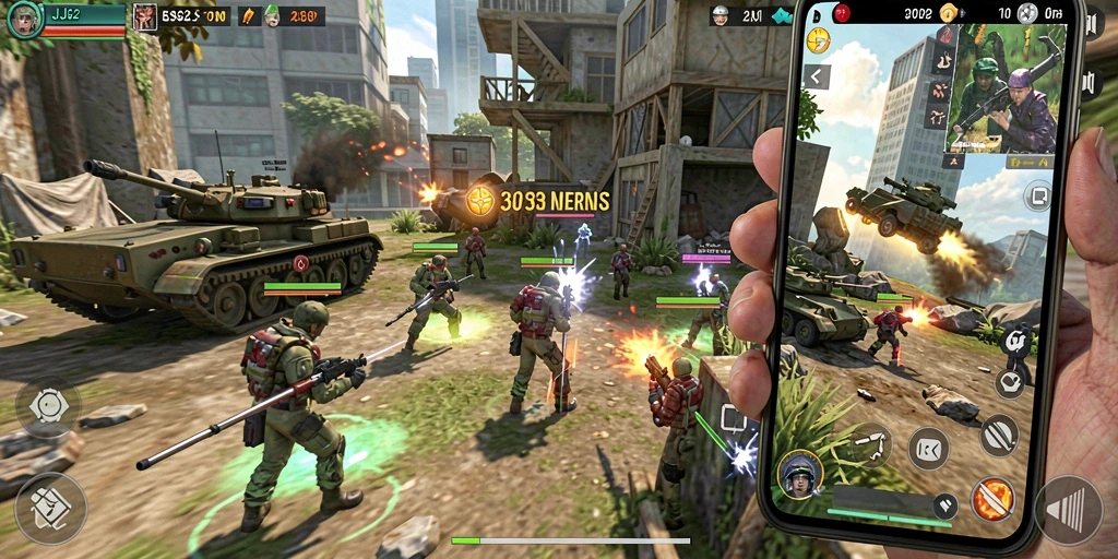 Tangkapan layar dari gameplay seru di JJ62 yang menunjukkan strategi SLG.