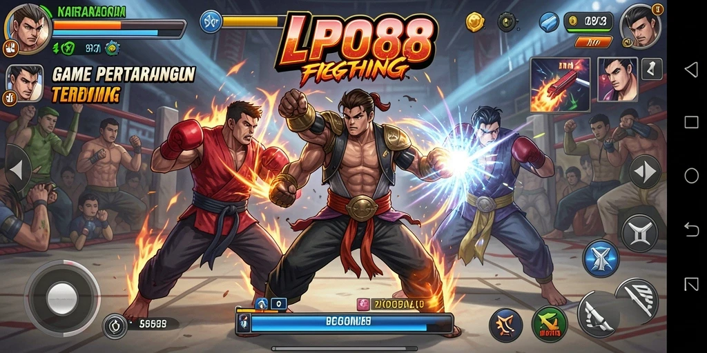 Gameplay LPO88 menampilkan pertarungan seru dengan karakter unik.