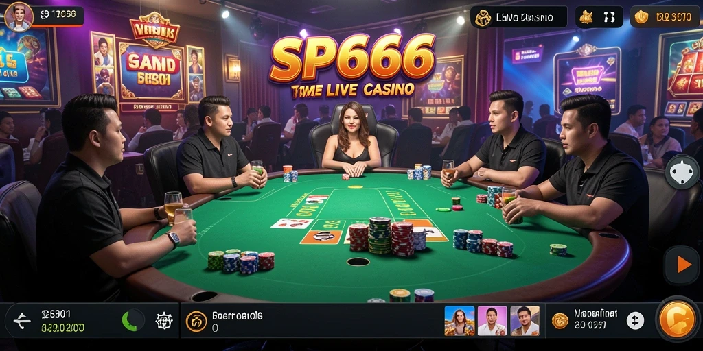 Tampilan gameplay Live Casino yang memukau dan interaktif.