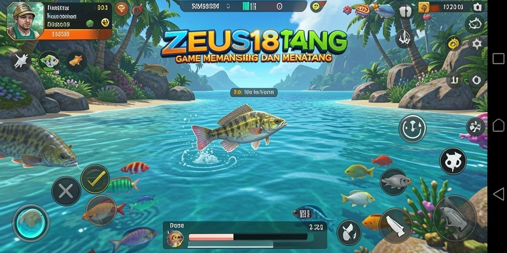 Tangkapan ikan terbesar dalam gameplay ZEUS138, menampilkan keindahan lautan.